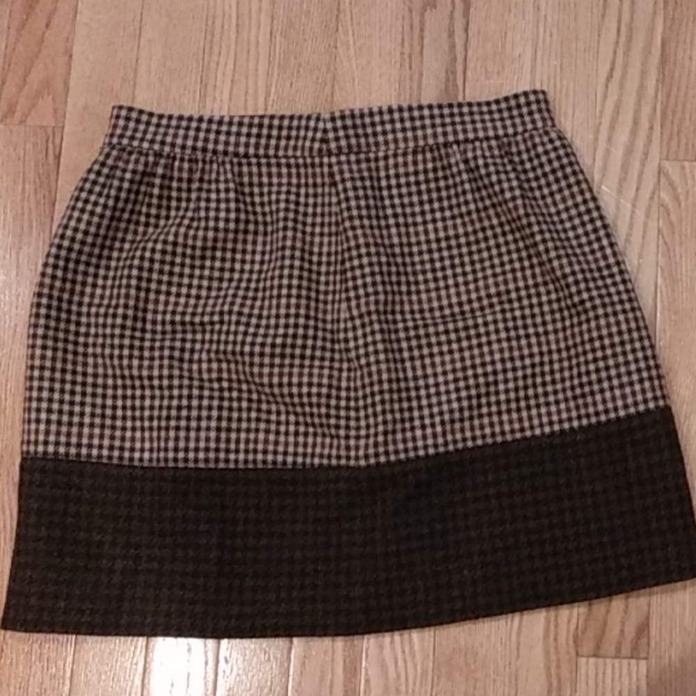 J. Crew Factory Houndstooth Mini Skirt Sz 6